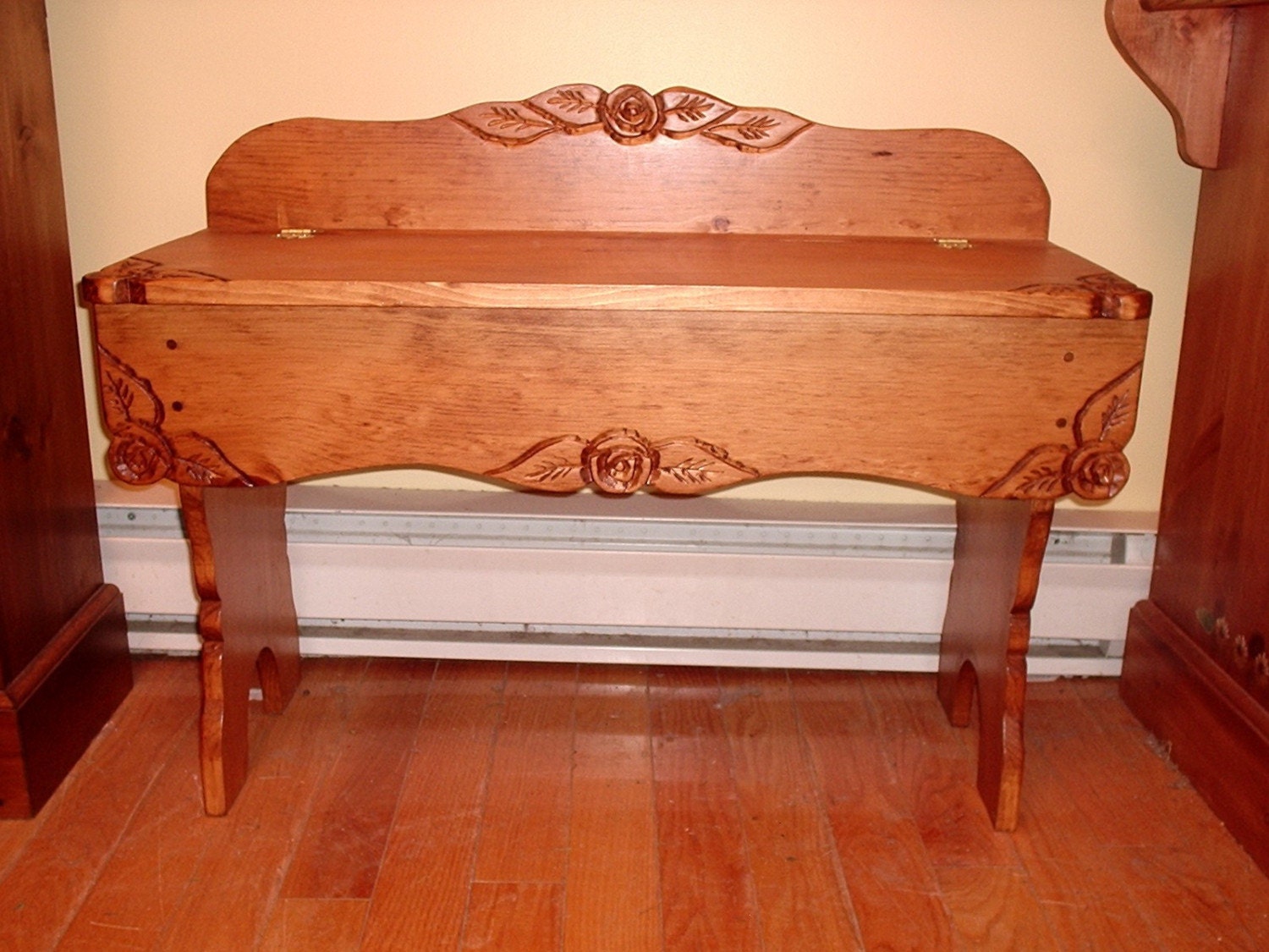 Entry Bench, Storage Bench, Pine Bench, Wooden Bench, With Lift Top