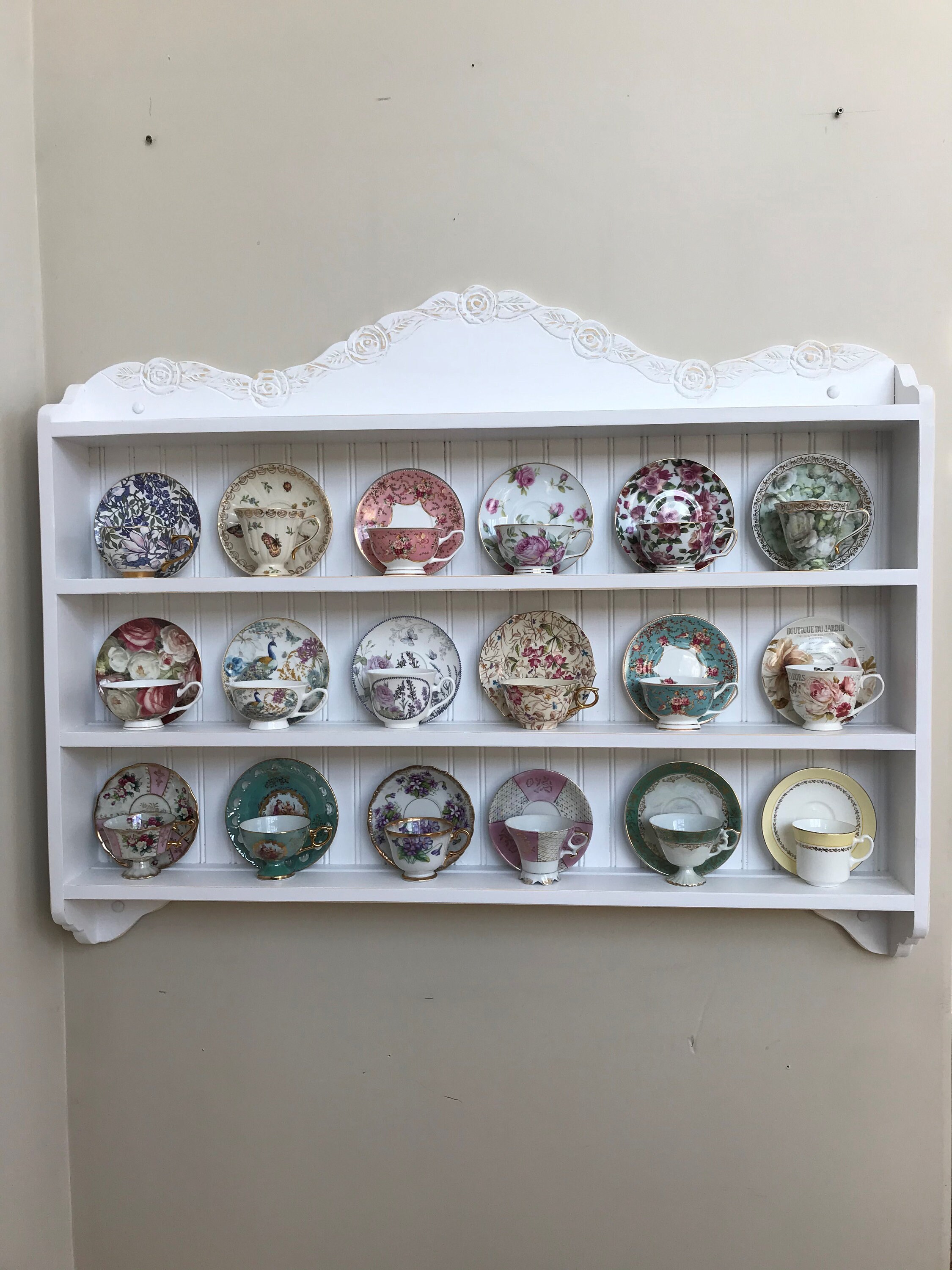Teacup Shelf Collectors Shelf Display Shelf Teacup Rack Etsy Singapore
