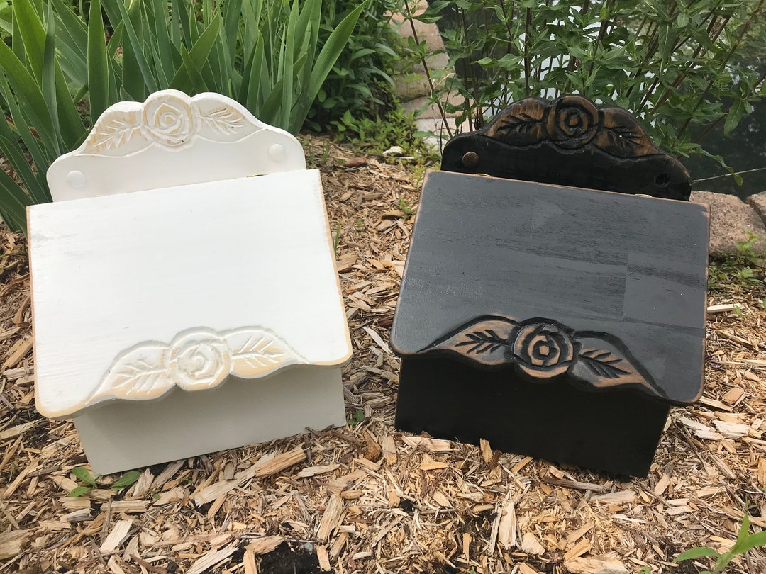 Clothespin Box Garden Box Wall Hanging Magazine Box Wooden Etsy