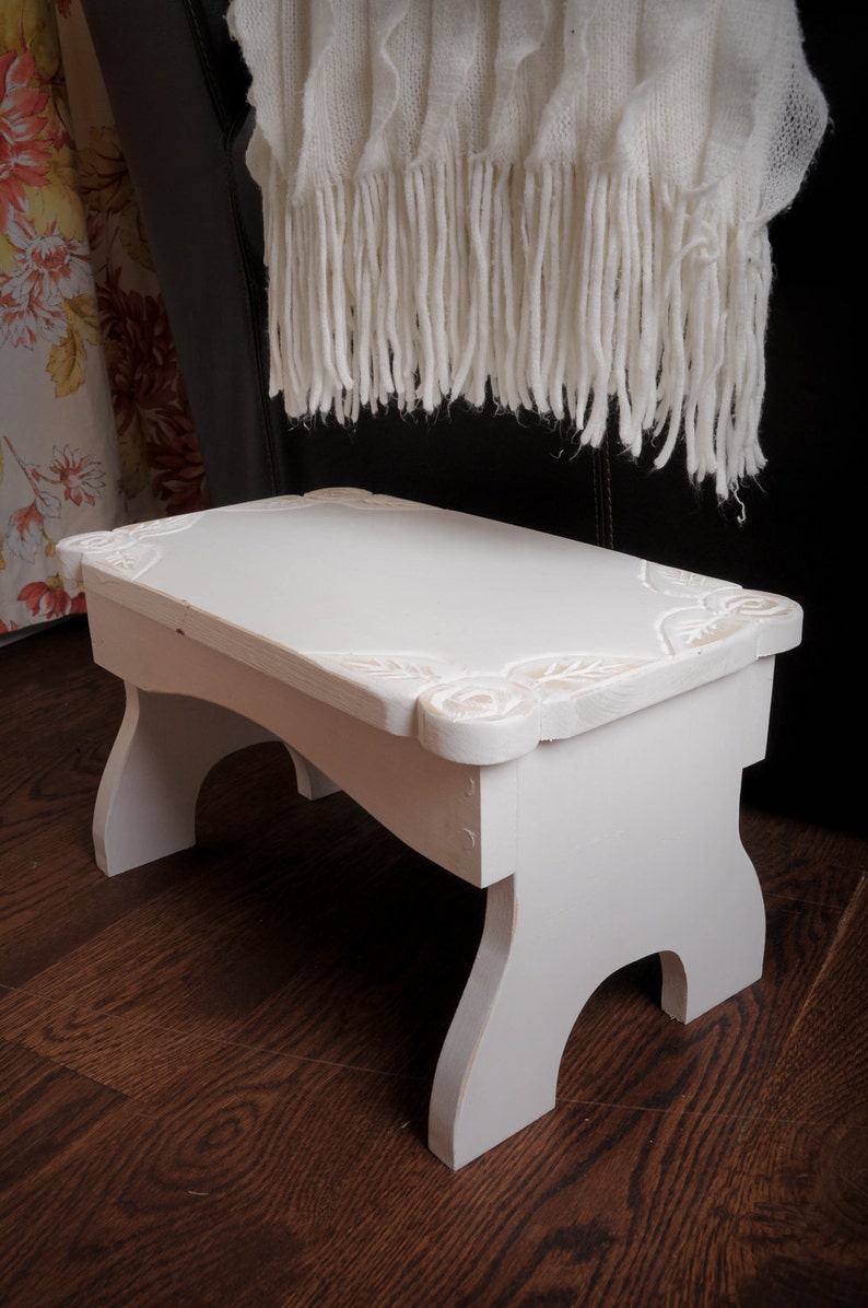 Little Rose Bench Stepping Stool Childrens Stool Small Etsy