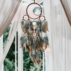 Blue and Teal Dreamcatcher | Bedroom Accessory | Childrens Bedroom Accessory | Bedroom Sleep Accessory | Bedroom Décor | Boho Tribal decor