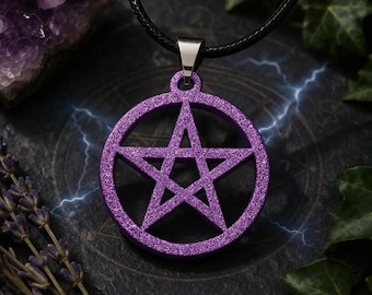 Pentagramm Halskette – Wicca Talisman Anhänger – Okkulter Schmuck – Harz Hexe Halskette – Spirituelles Geschenk