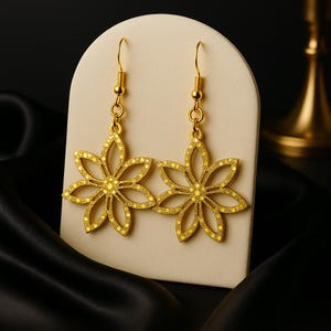 Celestial Gold Starflower Earrings - Whimsical Handcrafted Jewelry, Perfect for Her Stardust Collection