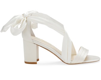 White Ribbon Heels - Etsy