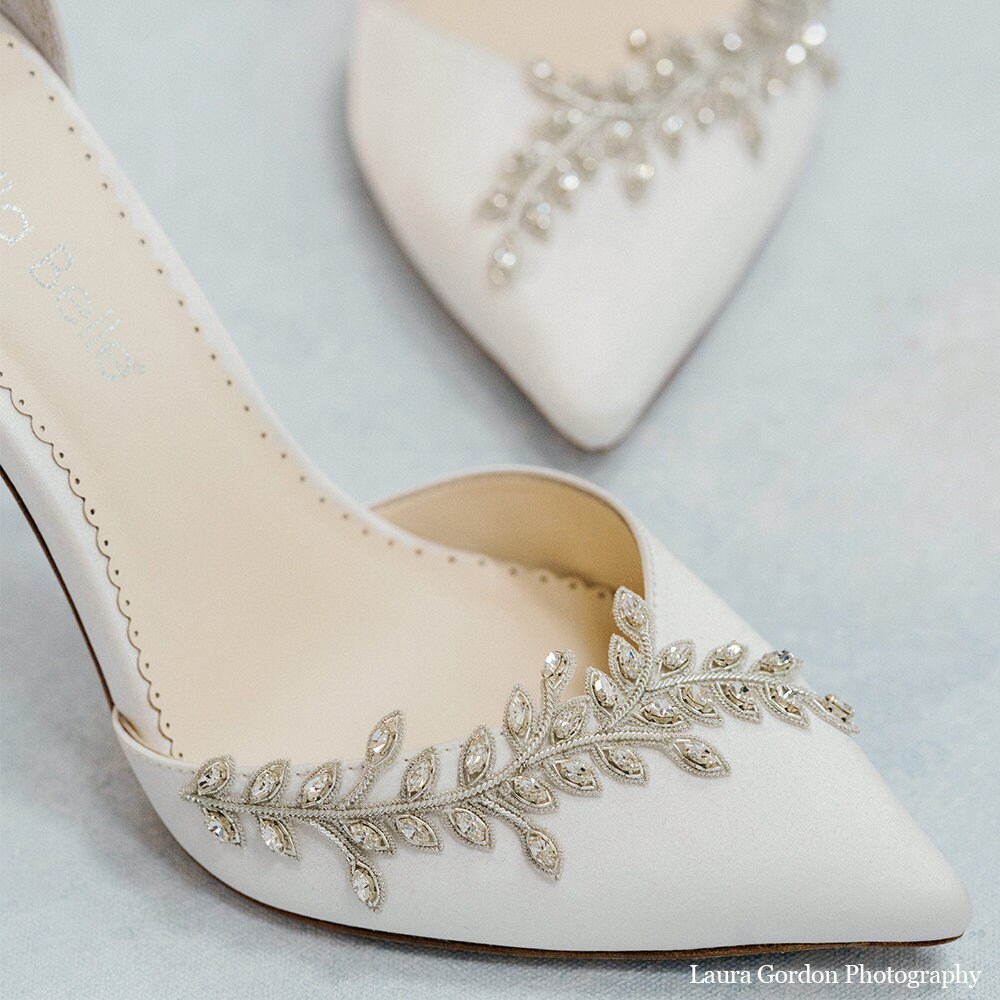 Wedding pumps with best sale crystals