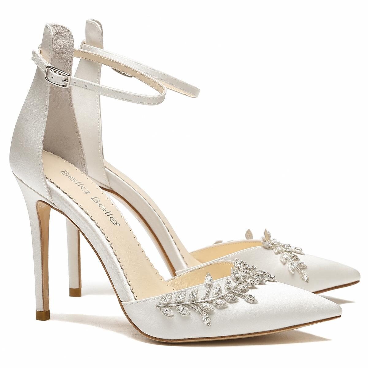 Wedding pumps with best sale crystals
