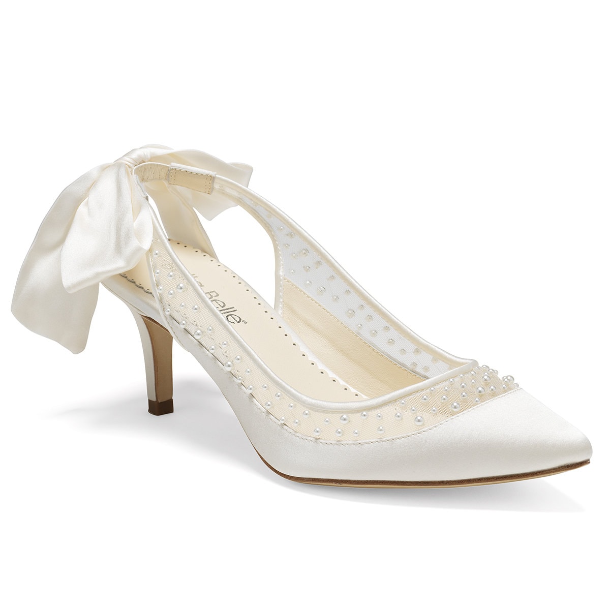 Ivory Pearl Slingback Wedding Kitten 
