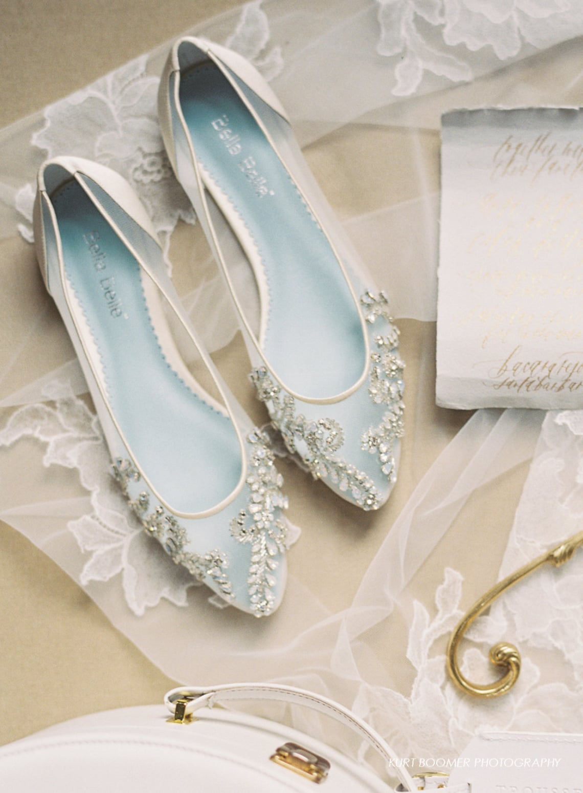 Beautiful Wedding Flats with Opal and Crystal Beading Bridal image 1