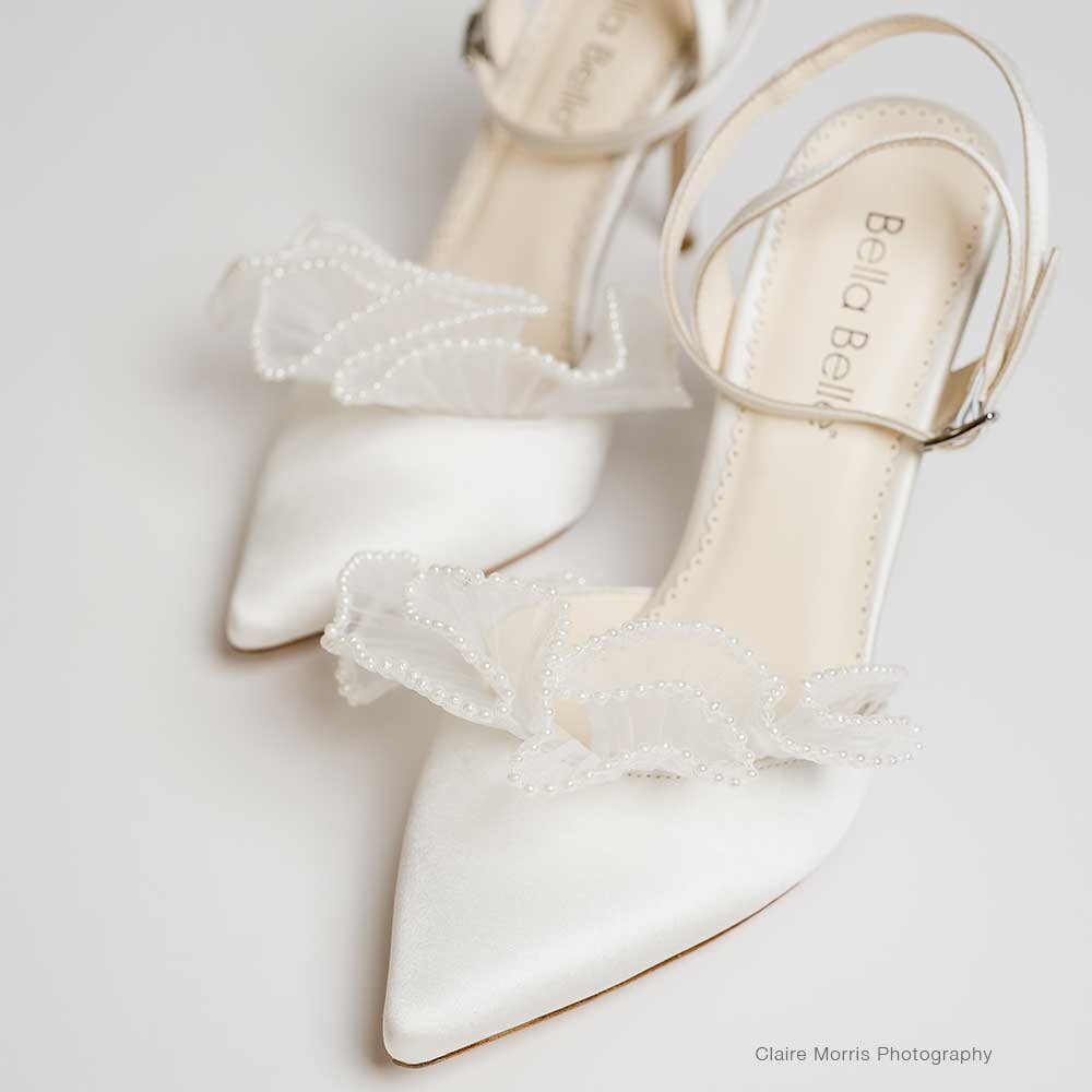 Frill strap best sale heels