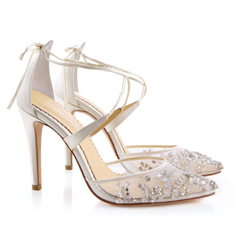 opal embellished sling back