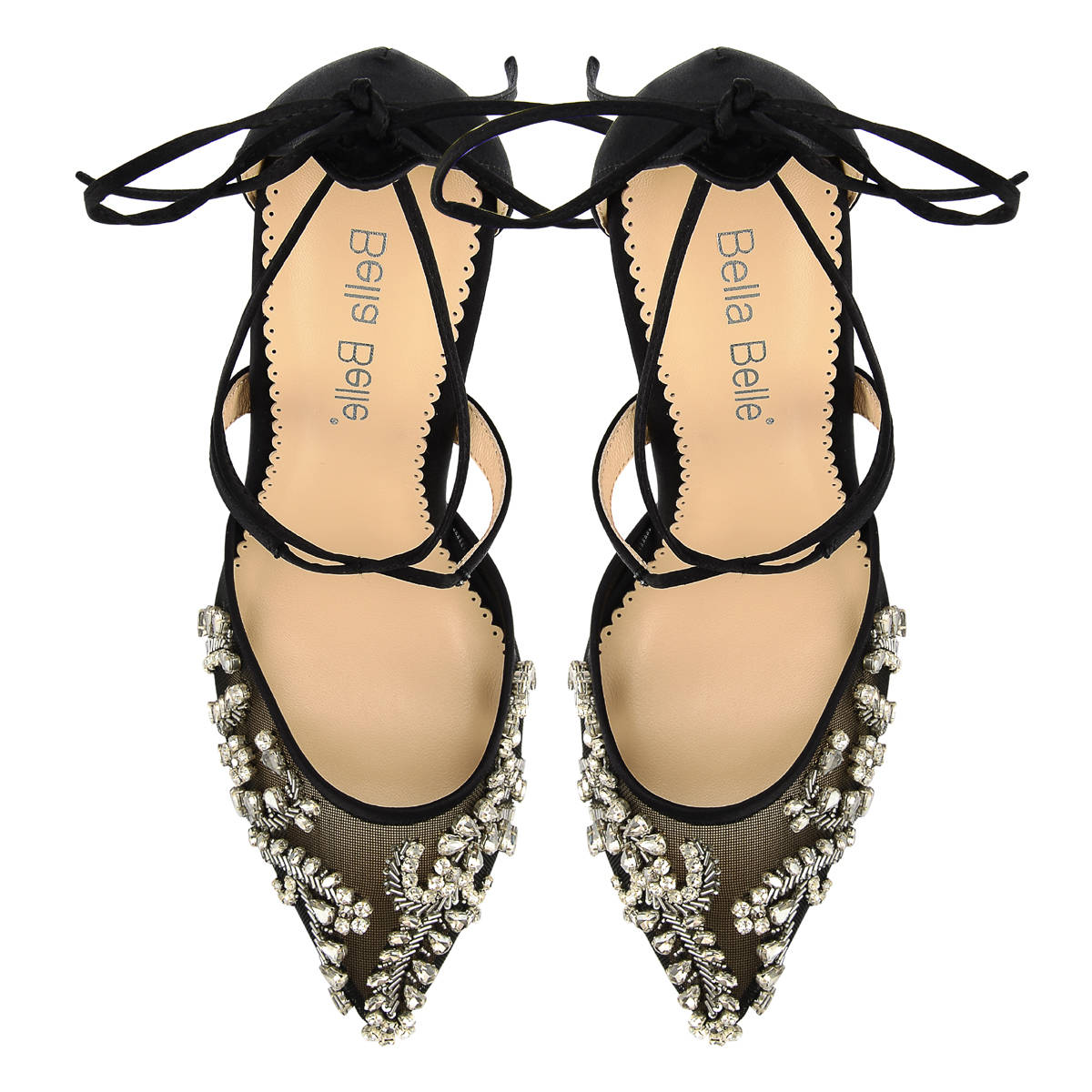 crystal evening shoes