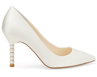 Crystal & Pearl Heel Shoes