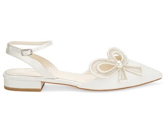 Pearl Flat Shoes for Brides