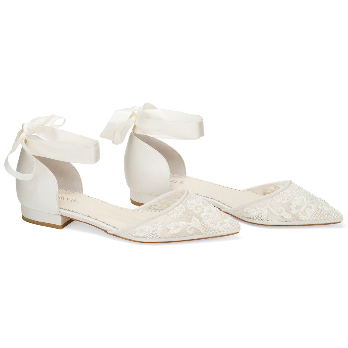 Lace and Pearl Wedding flats image 2