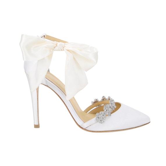 ivory strappy heels