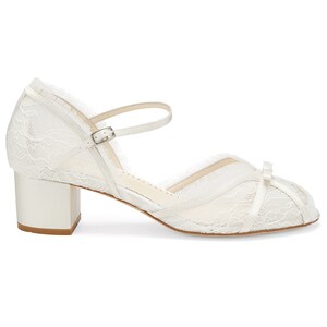 Block Heel Mary Jane Shoes for Bride