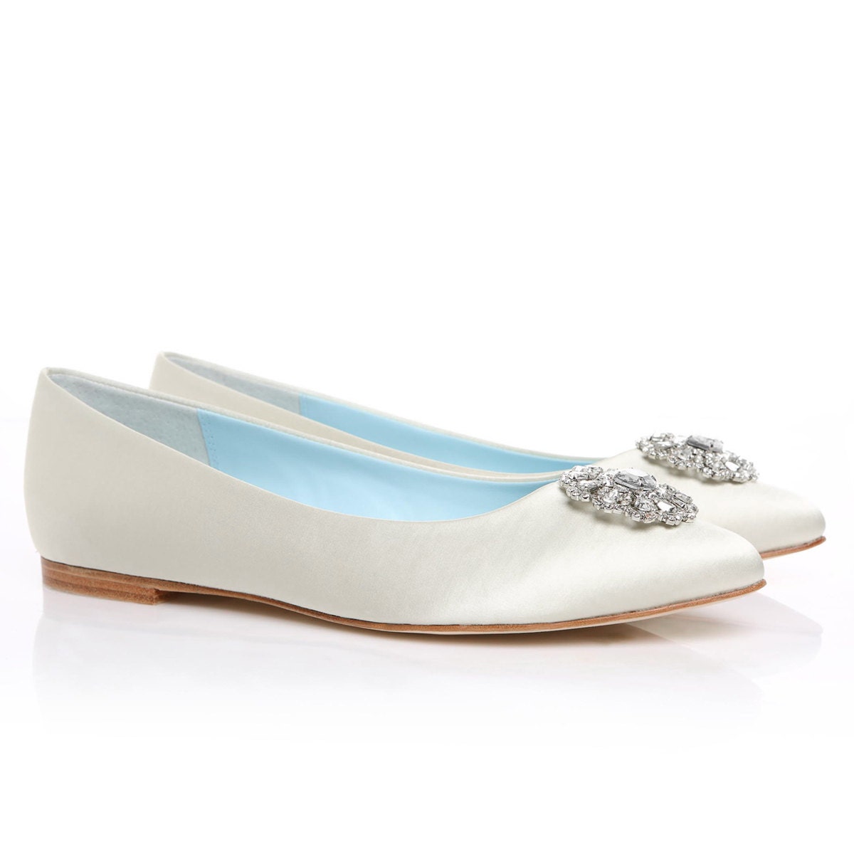 white flats for bride