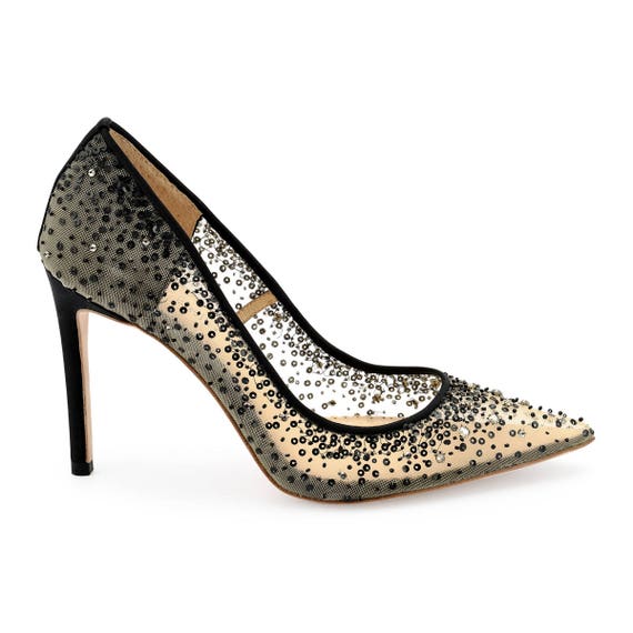 VINCE CAMUTO Women's Fasta Pointed Toe Crystal Mesh High Heel Pumps |  Bloomingdale's