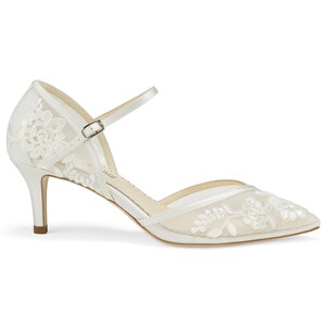 Bella Belle Candice Ivory D'Orsay Ivory Lace Kitten Heel image 4