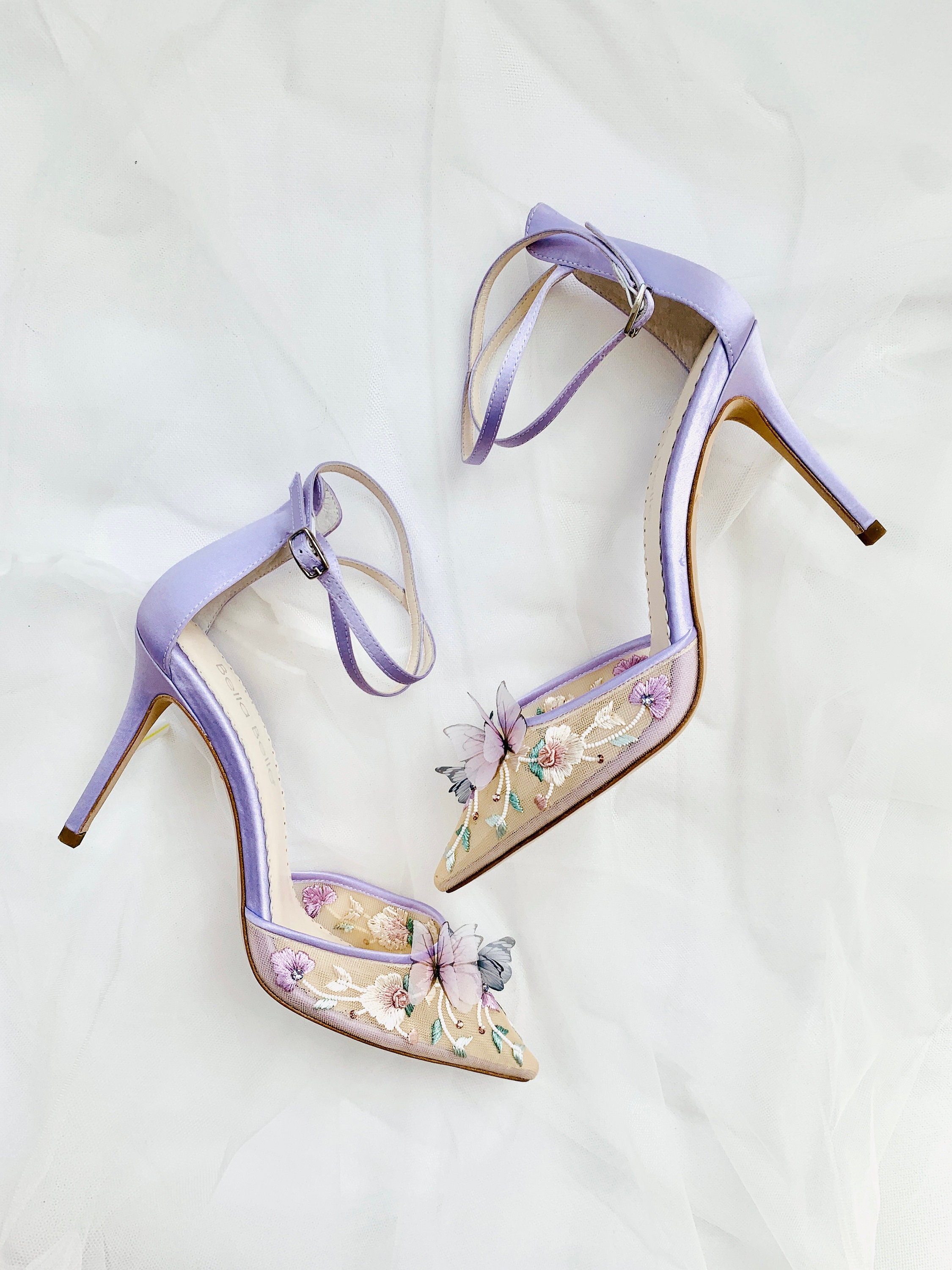 Lavender Glitter High Heels With Crystal Soles. Bridal Shoes. Sizes 5.5-11  - Etsy