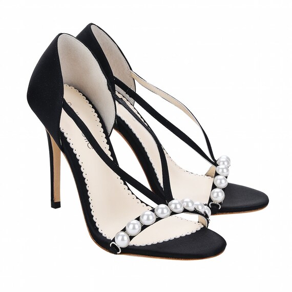 Black Evening Heel. Pearlin 