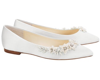 Ivory Wedding Shoes Flats, Ivory Flats