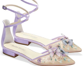 Lavender Garden Party Butterfly Flats