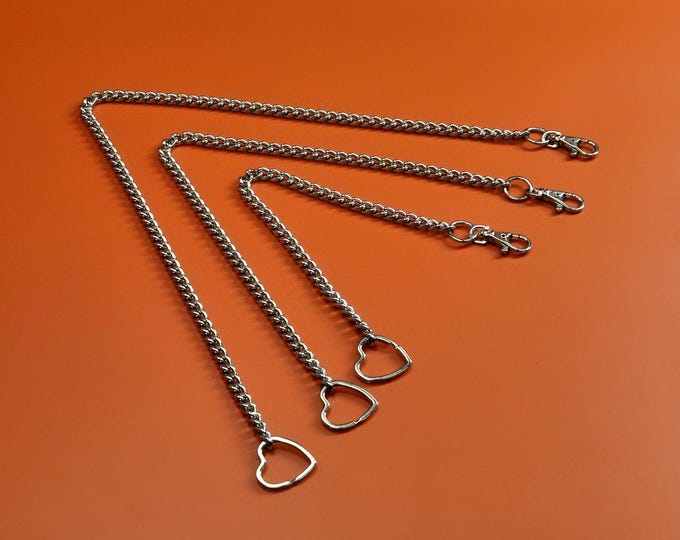 Lobster Clip & Heart Split Ring Keychain: - Alternative Accessory, UK Made