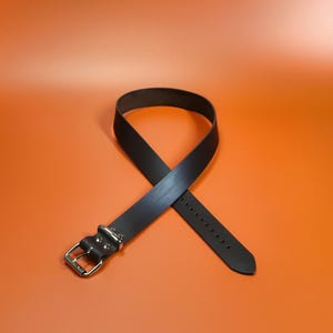 Handmade Dark Brown Leather Belt: Vegetable Tanned, 1.5&quot; Wide