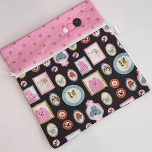 Cross Stitch Project Bag: Dog Theme with Free Ort Container