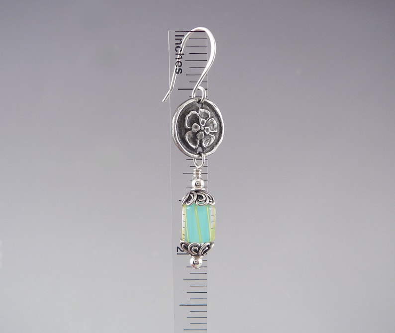 Glass Earrings Silver Dangle Earrings Funky Earrings Cool Earrings