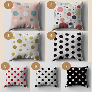 Polka Dot Throw Pillow Cover, Modern Spot Pattern Cushion, Minimalist Pillowcase for Sofa or Bed, Decorative Dot Pillow