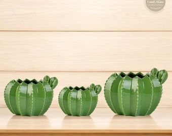 Ceramic Cactus Succulent Planter: Unique Home Decor