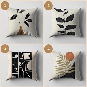 Black and White Abstract Geometric Pillowcase, Modern Minimalist Throw Pillow Cover, Monochrome Art Cushion for Sofa or Bed