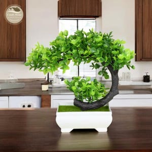 Artificial Bonsai Tree: Faux Greenery, Indoor Home Decor