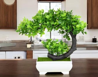 Künstlicher Bonsai-Baum: Faux Greenery, Innendekoration