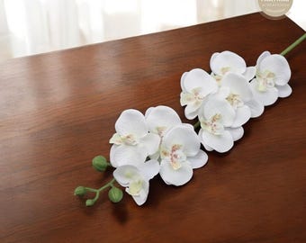 Artificial Orchid Flower Branch: 60cm Plastic Bloom, Home Decor