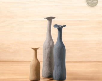 Handmade Ceramic Zen Vase: Minimalist Modern Home Decor