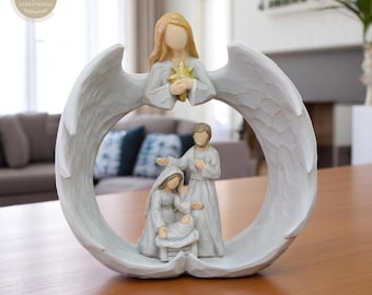 Resin Angel Nativity Statue: Small Christmas Ornament