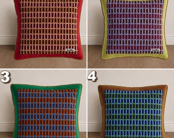 Modern Color Block Pillow Cover, Minimalist Dopamine Cushion, Contemporary Throw Pillow, Scandinavian Home Decor