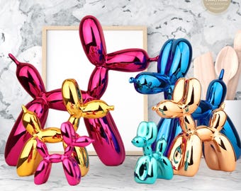 Resin Balloon Dog Sculpture: Modern Art Home Decor