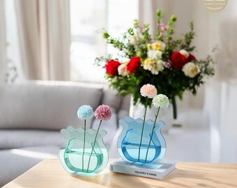 Acrylic Fish Tank Vase: Modern Multicolor Home Decor