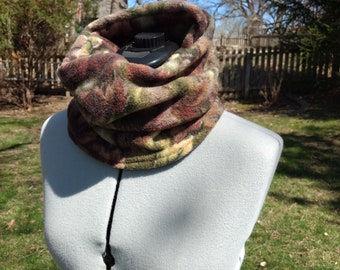 Camo Green Neck Tube Gaiter Motorcycle Bike Fleece Scarf