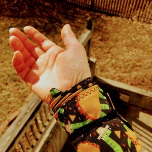 Heavy Duty XL Dinosaur Taco Space Wrist Wraps for Weightlifting or Crossfit