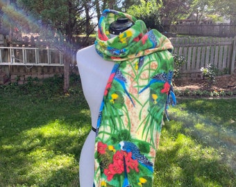 Fleece Scarf Parakeet