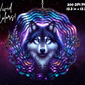 Majestic Wolf Wind Spinner Png Native Wolf Wind Spinner Sublimation Designs, Wolf Wind Spinner Sublimation | DIGITAL DOWNLOAD