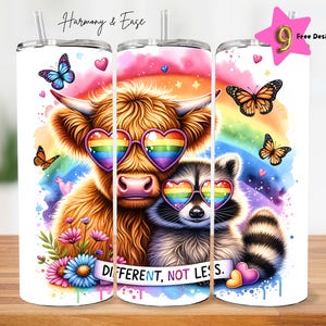 Pride Rainbow Tumbler Wrap | Pride Month Seamless 20oz skinny sublimation design | PNG instant digital download | Gay Pride Tumbler Wrap
