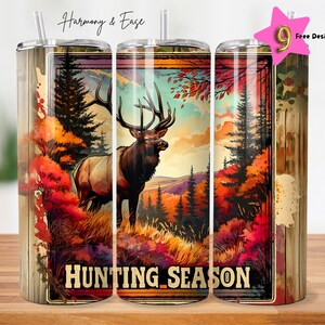 Hunting Season Tumbler PNG, Hunter Scene Tumbler Wrap 20oz Skinny Tumbler Wrap Design, Hunting Tumbler Wrap Digital Download