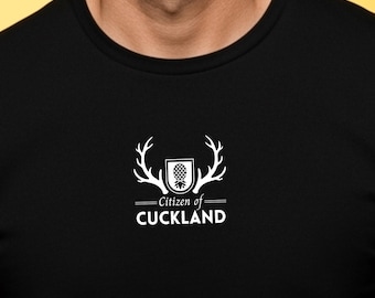 Citizen Of Cuckland Chest Print T-shirt For Cuckold Husbands And Boyfriends