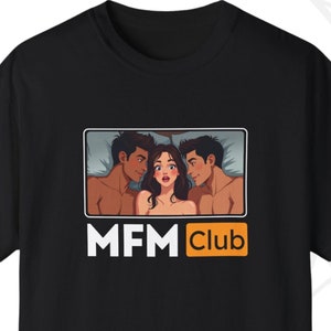 MFM Club Threesome Unisex T-shirt, for Swingers, Stags and Vixens, and Threesome-loving Singles